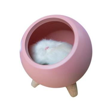 Imagem de Luminária De Mesa Rosa - Abajur Gatinho - Bichim Do Mato