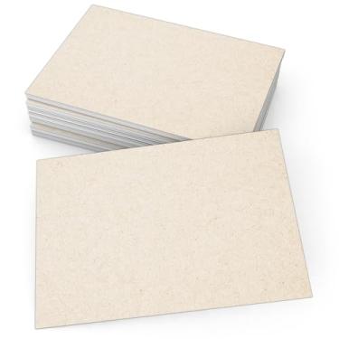 Imagem de 321Done Cartões de índice de bronze branco – Feito nos EUA – Grande 10 x 15 cm (conjunto de 50), Notecards Rústicos de dupla face, cartolina grossa e resistente, cartões simples vazios para desenhar, pintura, cartão de escrita