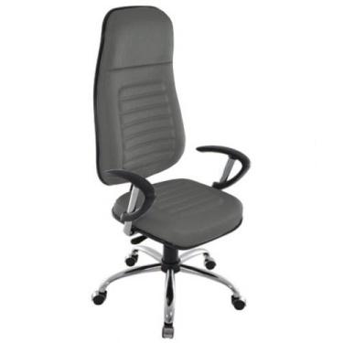 Imagem de Cadeira Presidente com Espaldar Alto Linha Blenda Cinza - Design Offic