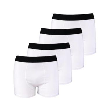 Imagem de Kit com 4 Cuecas Boxer Box Try Basics Algodão Cotton Lisa Básica Casua