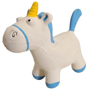 Imagem de Mordedor De Látex Boneco Macio Brinquedo Latoy Unicornio Azul