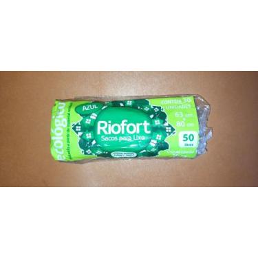 Imagem de Saco de lixo azul ecológico 50 litros  - Riofort