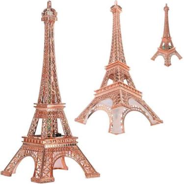 Imagem de Escultura Torre Eiffel 25 Cm Zinco Medieval Decoração Paris - Home Goo