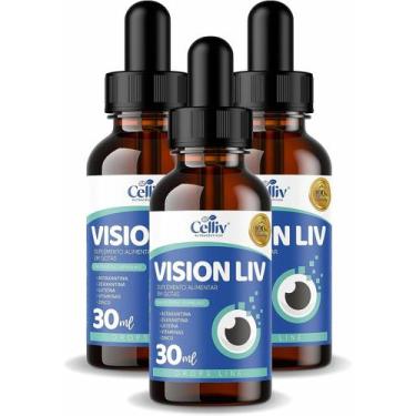 Imagem de Kit 03 Vision Liv - Astaxantina, Zeaxantina, Luteína, Vitaminas e Zinc
