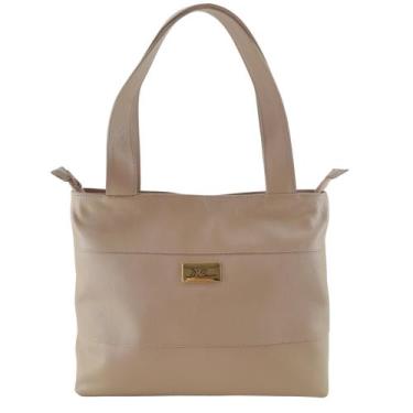 Imagem de Bolsa Feminina Couro Premium Super Luxo Modelo Shopper - D'Souz, Nude