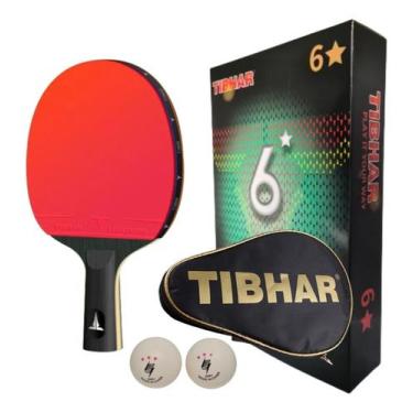 Imagem de Raquete Carbono Ping Pong Classineta 6 Estrelas Tibhar Profissional, B