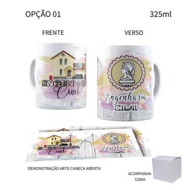 Imagem de Caneca 325ml Engenharia Civil Engenheiro Engenheira - LARANJA E MIMOS