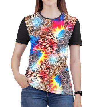 Imagem de Camiseta Tie Dye Feminina Blusa Roupas pisicodelica - Alemark, GG