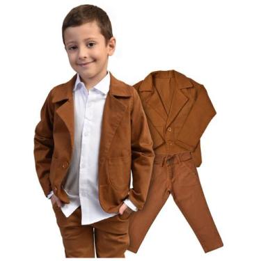 Imagem de Conjunto Blazer, Camisa Manga Longa, Calça e Gravata Infantil Cores e 