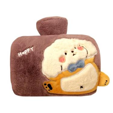 Imagem de Garrafa de água quente com tampa, bolsa de água quente de 1200 ml para compressa quente e fria, aquecedor de pés de mão para cães de inverno - roxo