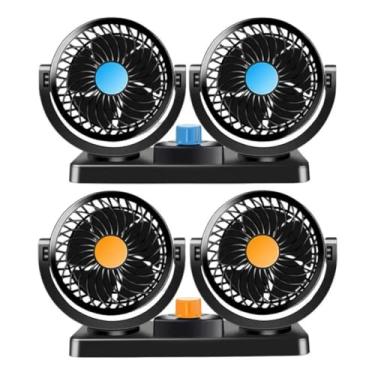 Imagem de Ventilador Portátil de Carro Duplo Cabeça Ventila Refresca 12V