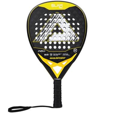 Imagem de AMA SPORT Raquete de padel com superfície de fibra de carbono 3K com memória EVA Flex Foam Core Raquete de tênis de padel leve (amarelo 3K)