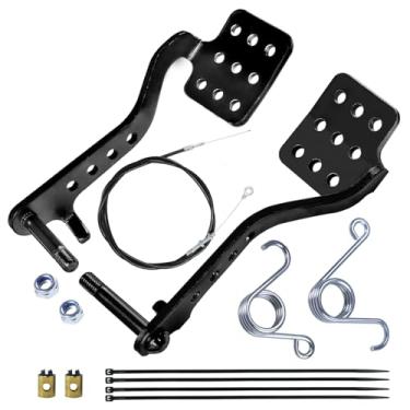 Imagem de HOLATO Cabo de acelerador Go Kart Pedals 180.3 cm com kit de molas de retorno do acelerador de freio para Predator 196cc 212cc 6,5hp Road Rocket Azusa Radio Flyer Vintage Carter Super Wheel Kids