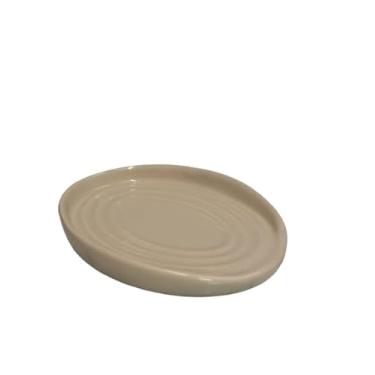 Imagem de Descanso Oval para Talheres em Cerâmica. Adicione Elegância, Praticidade e Sofisticação à Sua Mesa. Ideal para Refeições Organizadas, com Design Moderno e Materiais Resistentes (Areia)