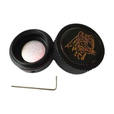 Imagem de Deevoka Suporte redondo para giz para taco de bilhar, portátil para acessório de sinuca e taco de bilhar, Preto