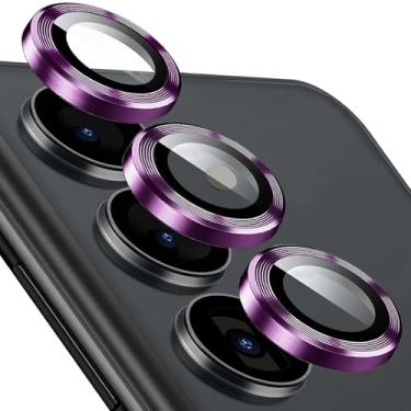 Imagem de KUXNGUYI Protetor de lente de câmera de telefone compatível com Samsung Galaxy S25 5G [1 conjunto], protetores de lente individuais, vidro temperado ultrafino resistente a arranhões com bordas de