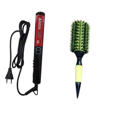 Imagem de Prancha Alisadora 450ºF - Vermelha + 1 Escova Profissional Tamanho Gra