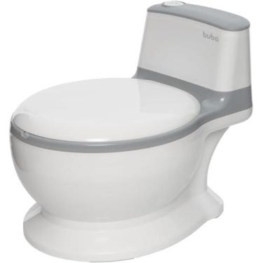 Imagem de Troninho Vaso Sanitário Infantil c/ Som Branco e Cinza -Buba