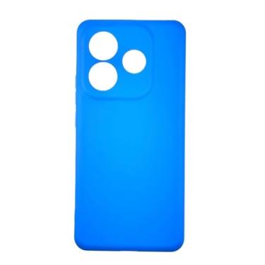 Imagem de Capa Capinha Case Compativel com Xiaomi Redmi Note 14 Silicone Macia Aveludada Forro Interno Com Proteção De Câmera Azul Royal