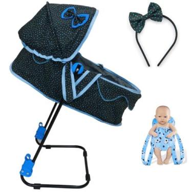 Imagem de Berço De Boneca Ninar Bebê Reborn Milan com Bolsa e Canguru - SAG TOYS