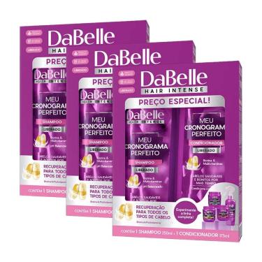 Imagem de Kit 3 und Kit Shampoo + Cond Dabelle Meu Cronograma Perfeito Reconstrução