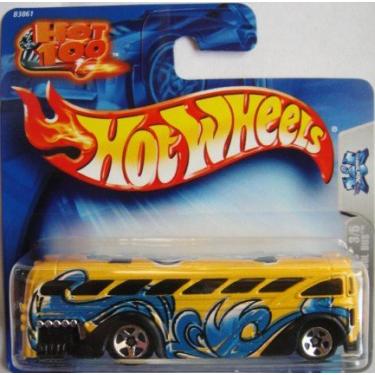 Imagem de HOT WHEELS TAG RIDES SURFIN' S'COOL BUS 3/5, YELLOW SHORT CARD HOT 100