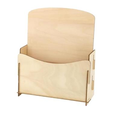 Imagem de Fenteer Organizador de desktop Rack Display Rack Banchartop Organizer Flyer Hooden Folher titular para casa, 12x7x17cm