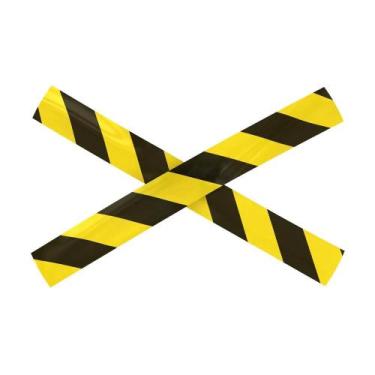 Imagem de Fita Zebrada Plastcor para Sinalização 70mm x 200m - 000079