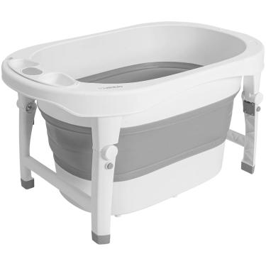 Imagem de Banheira para Bebe Ofuro Dobravel Kiddo Oyster 40L 80kg Cinza