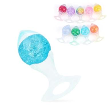 Imagem de Plug Anal Seta Médio Em Silicone Com Esfera De Vidro Interno Estimulação Mais Prazer Anal [AZUL CÉU]