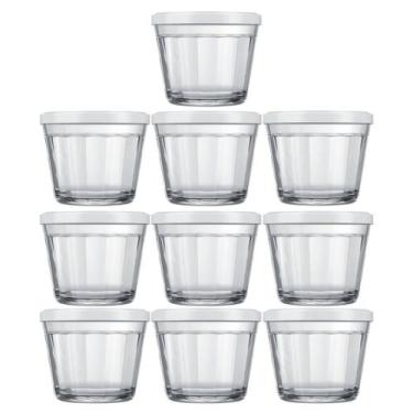 Imagem de 10 Tigelas De Vidro Americano Com Tampa 350ml Nadir - NADIR FIGUEIREDO