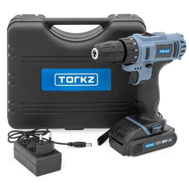 Imagem de Furadeira e Parafusadeira Torkz TRB0020, Com Acessórios, 18 Volts