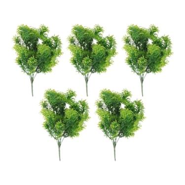 Imagem de Wswqop 5x Plantas verdes artificiais, arranjo de vaso, foto de presente Photo DIY Plantas falsas Ornamento para casamento caseiro para festas externas para
