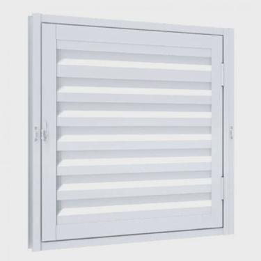 Imagem de Porta de Giro Natural Laminado para Alçapão Riobras Alumínio 60cm x 60cm Branco