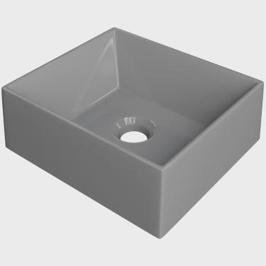 Imagem de Cuba de Apoio Retangular Para Banheiro Lavabo C01 RT30W Cinza - Lyam