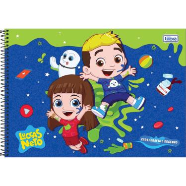 Imagem de Caderno Espiral Cartografia e Desenho Luccas Neto 80 Folhas Tilibra Capa Dura