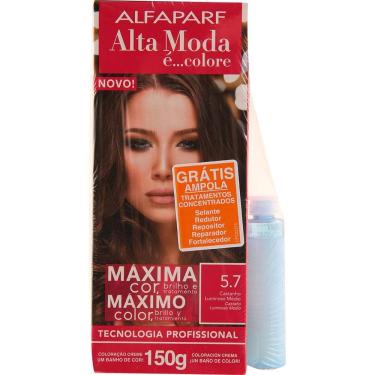 Imagem de Coloração Alta Moda 5.7 Castanho Luminoso Médio Alfaparf 150g