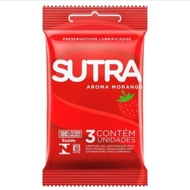 Imagem de Preservativo Sutra Morango 24 Embalagens com 3 Unidades