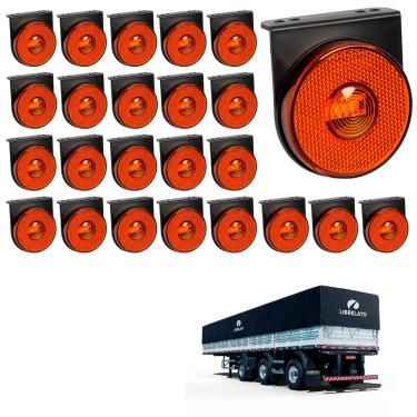 Imagem de 24 Lanterna Lateral Librelato LED Âmbar 85mm c Suporte - Fio