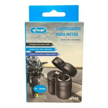 Imagem de Tomada Usb 12v Para Moto Isqueiro Acendedor Prova De Agua