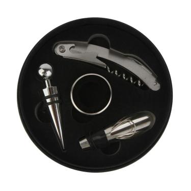 Imagem de Kit Acessórios para Vinho Couro com 4 Peças - A\CASA