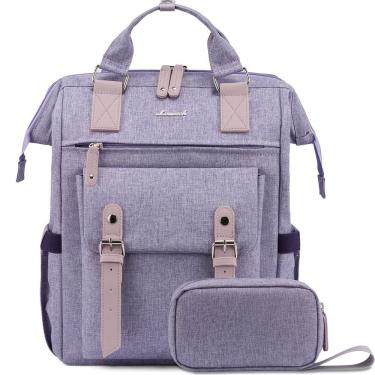 Imagem de Mochila para laptop LOVEVOOK para mulheres 15,6" roxa