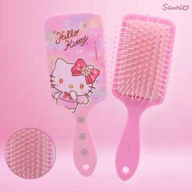 Imagem de Escova de Cabelo Raquete Mágica Finalização Hello Kitty - Sanrio