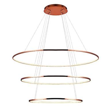 Imagem de PENDENTE BIRDIE OVAL ROSE GOLD (D)40 + 60 + 80CM (C)0CM (L)0CM (A)0CM 3X39W 3000K 0LM LED