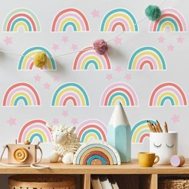 Imagem de Adesivo de Parede Menina Arco-Iris tons Pastéis Cobre 3m²