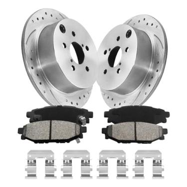 Imagem de funire Kit De Freio Traseiro, Discos E Pastilhas Cerâmica Compatíveis Com Subaru Crosstrek 2016-2023 Forester 2014-2018 | Reposição Automotivo 273,8 Mm (10,8 Pol.) Traseiro