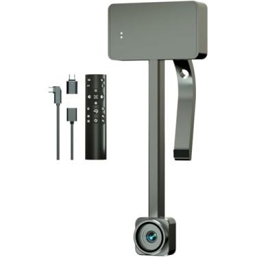 Imagem de Webcam 4K Ultra HD com Controle Remoto, Foco Automático, Zoom Digital 10X, Microfone Duplo com Cancelamento de Ruído, Webcam para PC, Notebook, Streaming, Chamada de Vídeo, Zoom (Cinza, 4K Ultra HD)