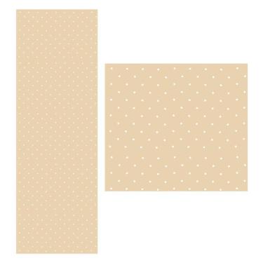 Imagem de Papel De Parede Adesivo Bolinha Bege 1,5 Metros O Rolo Np359