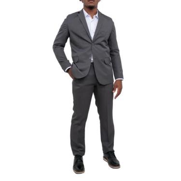 Imagem de Terno Social Slim Alfaiataria Microfibra Liso Diversos Tamanhos - Nero