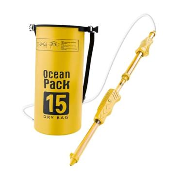 Imagem de YIJU Backpack Water Soaker Game de grande capacidade, Interação para crianças Pulpem brinquedos de pulverização para crianças, meninos meninos, Amarelo